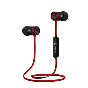 Powerton W2, słuchawki bluetooth, regulacja głośności, czarno-czerwona, sportowe, z magnetycznym uchwytem typ bluetooth
